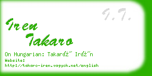 iren takaro business card